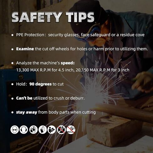 Augtouf 25 Pack Cut Off Wheel, 4 1/2'' Angle Grinder Thin Cutting Wheels for Metal & Stainless Steel 4.5"x1/16"x7/8" in Kuwait