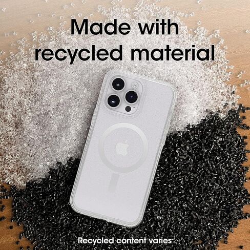 OtterBox iPhone 14 Pro Max (Only) Symmetry Clear Series+ Case - Stardust (Clear/Glitter) - Ultra-Sleek - Snaps to MagSafe - Raised Edges Protect Camera & Screen - Non-Retail Packaging in Kuwait