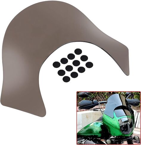 Black Lip Fairing Windshield Windscreen Shield compatible For Harley Dyna Sportster Softail in Saudi Arabia