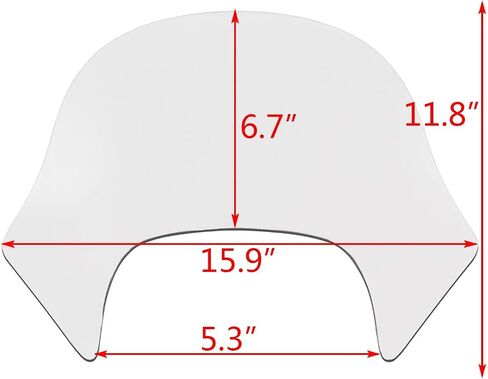 Black Lip Fairing Windshield Windscreen Shield compatible For Harley Dyna Sportster Softail in Saudi Arabia