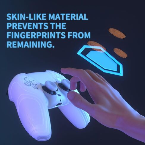 eXtremeRate PlayVital Samurai Edition Black Anti-Slip Controller Silicone Skin for ps5, Ergonomic Soft Rubber Protective Case for ps5 Controller with Black Thumb Stick Caps in Saudi Arabia