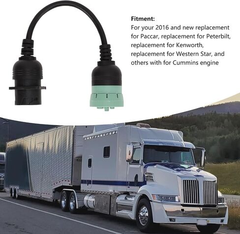 كابل كروس، محول كابل كروس تشخيصي 9 سنون J1939 CAN3 إلى CAN1 استبدال اتصال آمن لشاحنة باكار in Kuwait