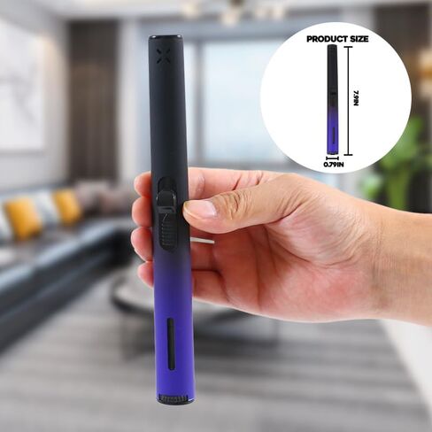 Butane Torch Lighters, 7.9IN Refillable Torch Lighter Adjustable Jet Flame Butane Lighter Long Pen Lighter for Grill BBQ Candle Camping (Gas Not Included) (Blue) in Saudi Arabia
