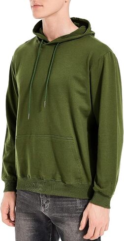 IJARL Men's Lightweight Pullover Hoodie Cotton Casual Hooded Sweatshirt Long Sleeve Fashion Drawstring with Pockets in Saudi Arabia