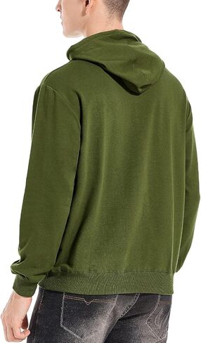 IJARL Men's Lightweight Pullover Hoodie Cotton Casual Hooded Sweatshirt Long Sleeve Fashion Drawstring with Pockets in Saudi Arabia