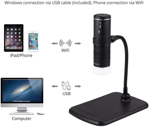 Wireless Digital Microscope, Electronic Microscope, 1000X Zoom HD, 1080P in Saudi Arabia