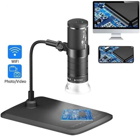 Wireless Digital Microscope, Electronic Microscope, 1000X Zoom HD, 1080P in Saudi Arabia