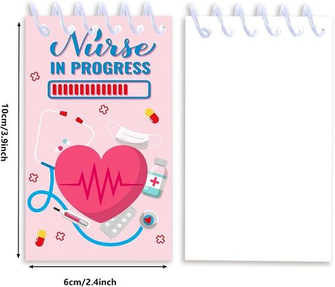 دفاتر ملاحظات LOONELO Nurse Week، 8 قطع من دفاتر ملاحظات جيب الممرضات الصغيرة، مجلة جيب الممرضة، هدايا التمريض اللوازم المكتبية لتقدير التمريض، التخرج، التقاعد، طلاب الطب، الفصل الدراسي (أبيض) in Saudi Arabia