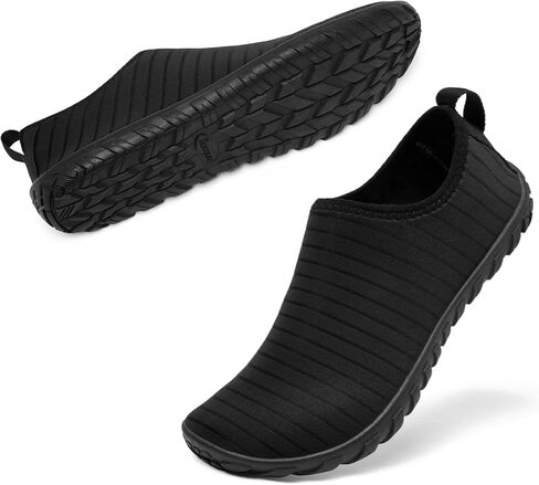 Racqua Men&Women Quick-Dry Water Shoes Breathable Pool Beach Swim Shoes Aqua Socks for Hiking Surf Diving Sport Black 7.5W/6.5M in Saudi Arabia