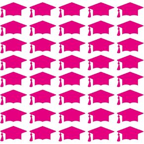 80PCS Pink Graduation Cap Label Stickers Self-Adhesive Grad Hat Stickers Sealing Labels Grad Party Favor Decor for College High School Graduation Envelopes Chocolate Cards Gift Wrap (Light Pink) in Kuwait