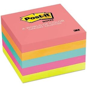 Post-it Notes 3x3 in 5 Pads America's #1 Favorite Sticky Notes, Poptimistic, Bright Colors, Clean Removal, Recyclable (655-5UC)