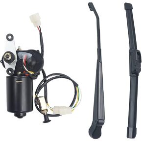 Triumilynn 12V Electric Windshield Wiper Blade Arm Motor Kit for Po-laris Ranger RZR with Auto-Return Function, 110° Sweep 13.7" Arm, 15.7" Blade in Saudi Arabia