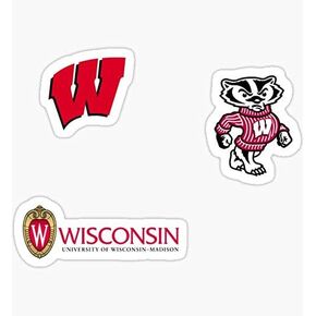 University of Wisconsin Madison Pack - Sticker Graphic - Auto, Wall, Laptop, Cell, Truck Sticker for Windows, Cars, Trucks