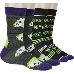 Beetlejuice Socks Adult Crew Socks 2 Pack For Women Men