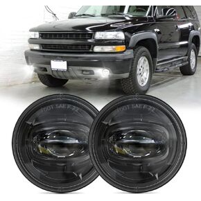 LED Fog Lights Assembly Bumper Driving lights Compatible with Chevy Tahoe and Suburban Z71 1500 2001-2006, Pontiac Grand Prix 1994-2003, Pontiac Sunfire 2000-2005 DOT Approved Clear Lens