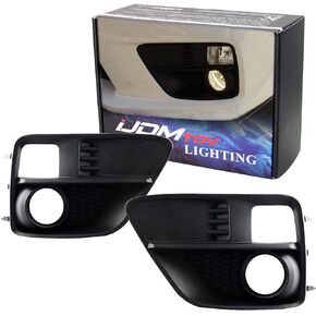 iJDMTOY Pair Left & Right Side Fog Lights Foglamps Bezel Covers ONLY Compatible With 2015-2017 Subaru WRX Base