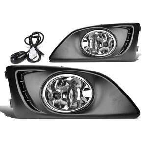 DNA MOTORING FL-ZTL-158-CH Front Bumper Fog Light Driver & Passenger Side Enhance visibility [Compatible with 11-15 Chevy Sonic / 12-15 Aveo]