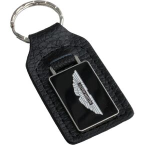 Aston Martin Leather and Enamel Key Ring Key Fob