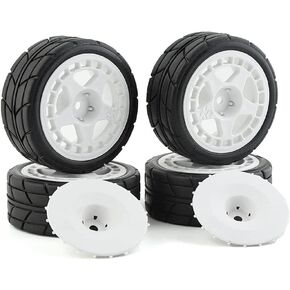 4PCS 12mm 65mm Rubber Tires Wheel Rim for 1/10 RC Rally Car HPI Tamiya LC Racing HPI Kyosho WRC Claw 43 Ken Block Fiesta Fifteen52 XV01 TT02