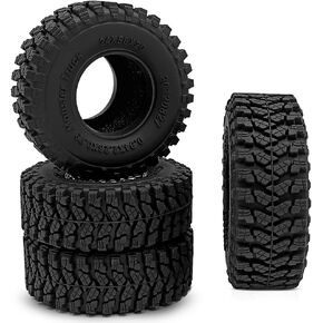 4 قطع إطارات مطاطية ناعمة مقاس 1.0 بوصة لسيارة 1/18 TRX4M Defender 1/24 محوري SCX24 Deadbolt Bronco RC الزاحف (نمط C)