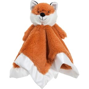 Apricot Lamb Stuffed Animals Yellow Fox Soft Security Blanket Infant Nursery Character Blanket Luxury Snuggler Plush Baby Lovey(Yellow Fox, 14 Inches)