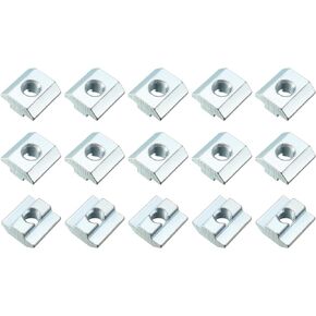Slide in T-Nut (M8 Thread) 15pcs, Carbon Steel T-Slot Nut Fastener for 4040 Series Aluminum Extrusion Profile