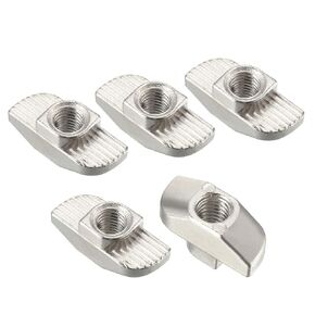 uxcell Sliding T Slot Nuts, M4 Half Round Roll in T-Nut for 4040 Series Aluminum Extrusion Profile, Carbon Steel Nickel-Plated, Pack of 30