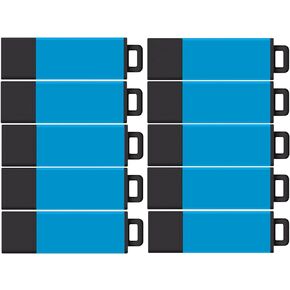 Centon Electronics DataStick Pro USB 2.0 Flash Drive, 16 GB, USB Flash Drives, 10 Bulk Pack, Bright Blue