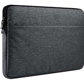 حقيبة كمبيوتر محمول مقاس 15.6 بوصة مقاس 15.6 بوصة متوافقة مع جهاز MacBook Pro مقاس 16 بوصة وغطاء حقيبة الكمبيوتر المحمول HP 15.6 من الجلد Lenovo Computer Acer Aspire 5 Chromebook Nitro Predator Helios Dell Inspiron 15 Alienware رمادي
