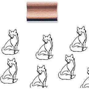 Fox Rubber Stamp, 1-1/3 Medium Animal Stamp for Scrapbooking Card Making Crafting