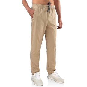 Mens Performance Quick Dry Slim Fit Elastic Waist Active Workout Hiking Track Jogger Pants