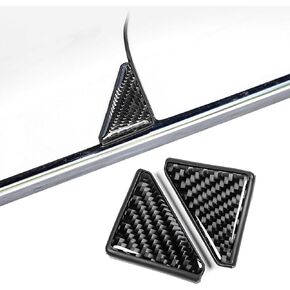 2 PCS Car Door Corner Protector, 1.81In x 2.28In x 2.67In Carbon Fiber Waterproof Anti-Collision Vehicle Decorative Accessories with Adhesive, Universal Automotive Door Edge Sticker (Black)