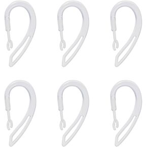 Replacement Ear Hooks for Walkie Talkie Bluetooth Headset,Flexible Two Way Radio Earpiece Small Clamp Ear Loop Clips (Black, Set of 6)