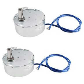 Fielect 2Pcs Synchronous Motor AC 110V 8-10RPM Synchron Motor Turntable Motor CW/CCW Direction 4W TYC-50 Horizontal Hole Tapping Shaft