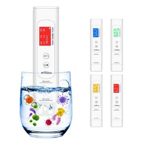 جهاز اختبار جودة مياه الشرب، جهاز قياس المياه الرقمي 6 في 1 TDS| TOC، COD، TDS، UV275، EC ودرجة الحرارة | التلوث العضوي | درجة المختبر | حسنًا، صنبور، جهاز تنقية المياه وجودة المياه الخارجية (أبيض)