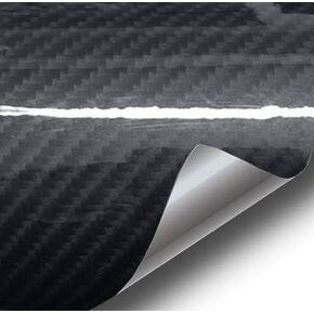 VViViD Tek R Black Carbon Fibre High Gloss Vinyl Wrap Adhesive Film (17.9" x 60")