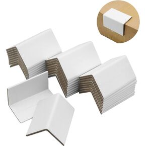 Cardboard Edge Protectors,2" x 2" x 3.15" 4 mm Thickness L Shaped Package Frame Protectors V-Board Edge Guards for Logistics Shipping Packaging,Pack of 25