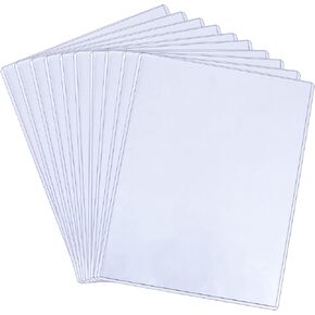 10 Pieces 8.5"x 11" Rigid Print Protectors Clear Rigid Toploader Clear Sheet Protectors Plastic Paper Protector Sheets Photo Plastic Sleeves Hard Plastic Document Holder Photo Card Holder