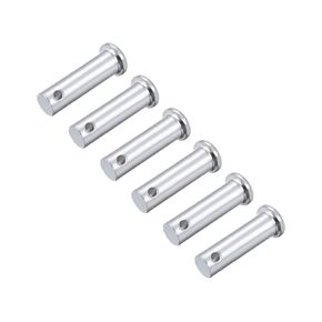 uxcell Single Hole Clevis Pins - 10mm X 35mm Flat Head Zinc-Plating Solid Steel Link Hinge Pin 6Pcs