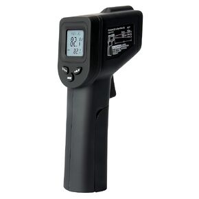 T2500 Infrared Thermometer, Non-Contact Digital Temperature Thermometer -58 to 716°F (-50 to 380°C), 12:1 Distance to Spot, Standard Size, Black, Backlit Display