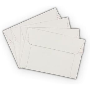 5 EcoSwift 12.5 x 9.5 Rigid Photo Mailers Stay Flats White Cardboard Self Seal Envelopes 12.5x9.5