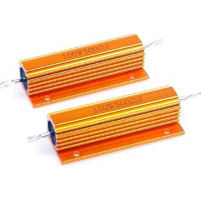 LM YN 100 Watt 500 Ohm 5% Wirewound Resistor Electronic Aluminium Shell Resistors Gold (Pack of 2)