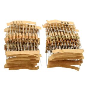 PATIKIL 1Watt 0.1-750 Ohm Carbon Film Resistor, 300 Pcs 30 Values Resistors Assortment Kit 5% Tolerance for DIY Projects and Experiments