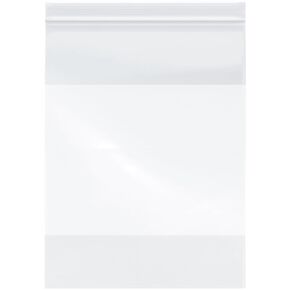 Plymor 9" x 12" (Pack of 100), 2 Mil with White-Block Zipper Reclosable Plastic Bags