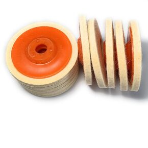 Wool Felt Disc Polishing Buffing Wheel Felt Pad for Angle Grinder 10 Pack (4 inch)