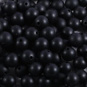 70Pcs Silicone Beads, 15mm Silicone Beads for Keychain Making Silicone Beads for Bracelet Making Necklace Making and Bulk Round Silicone Beads for Pens(Dark Purple)