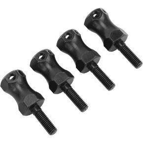 RiToEasysports Hex Wheel Hub Extension Adapter, 4Pcs 15mm 1/10 Steel Widen RC Car Spare Parts for Baja Rey Black