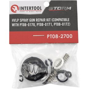 INTERTOOL Touch Up HVLP Black M-Diamond Spray Gun Repair and Spare Parts Kit Storm (Compatible with PT08-0170, PT08-0171, PT08-0172) PT08-2700