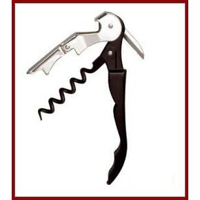 Pulltap's Professional Double-hinged Waiter's Corkscrew with Pulltap's Logo.