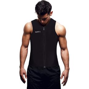 Mens Neoprene Waist Trainer Weight Loss Body Shaping Tank Top Sauna Suit Slimmer Vest
